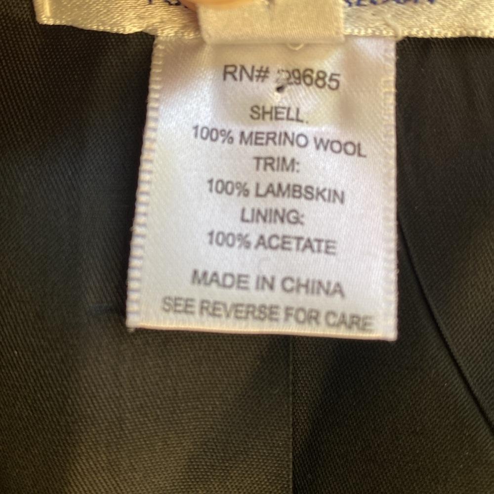 Pendleton Plaid 100% Merino Wool Coat with Lambskin Leather Trim Size 18 - Picture 4 of 16
